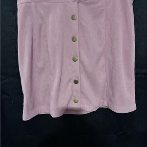 SHEIN Mauve Button-Front Pencil Skirt